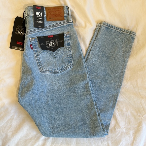 Levi’s Premium 501 High Rise Skinny Jeans - Picture 1 of 8